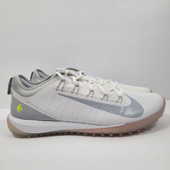 Nike Alpha Huarache 7 Pro TF Lax Men's White Gray Shoes CJ0235-101 US Sz 14 NWB - Picture 3 of 10